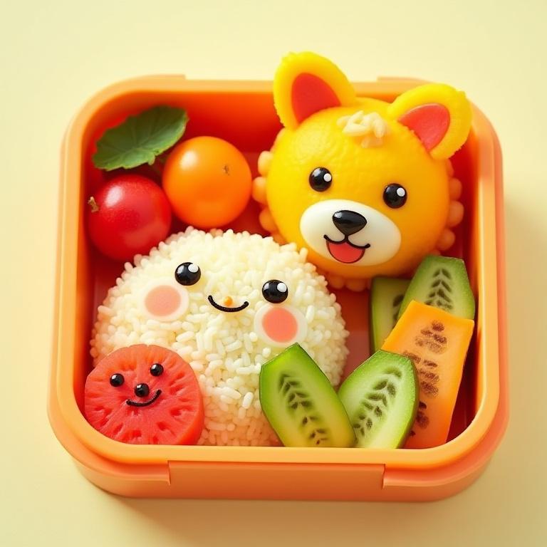 Красочный детский бэнто с персонажами
